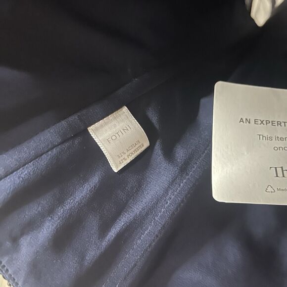 Fotini blue silk high collar chiffon overlay victorian corset size 10 - Picture 5 of 9